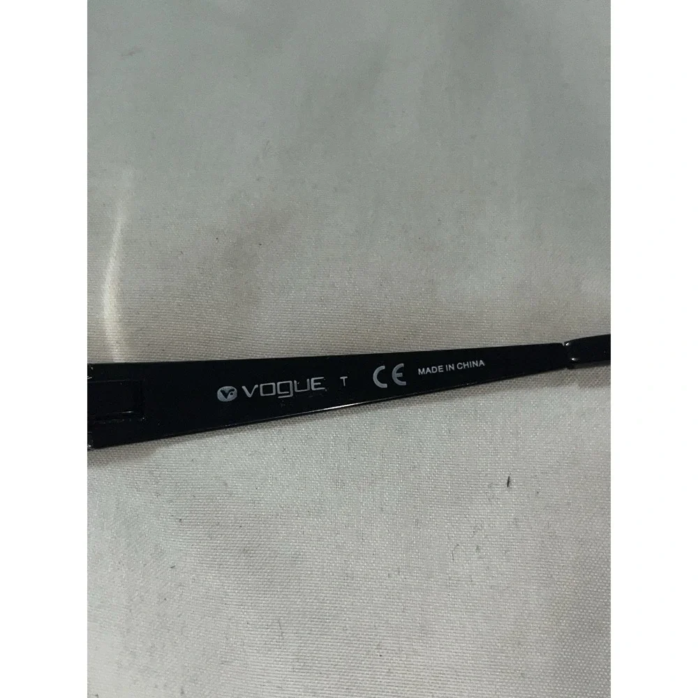 Vogue VO3745-B 352 Black Silver Chip Style Paint Metal Designer Eyeglasses 53-16